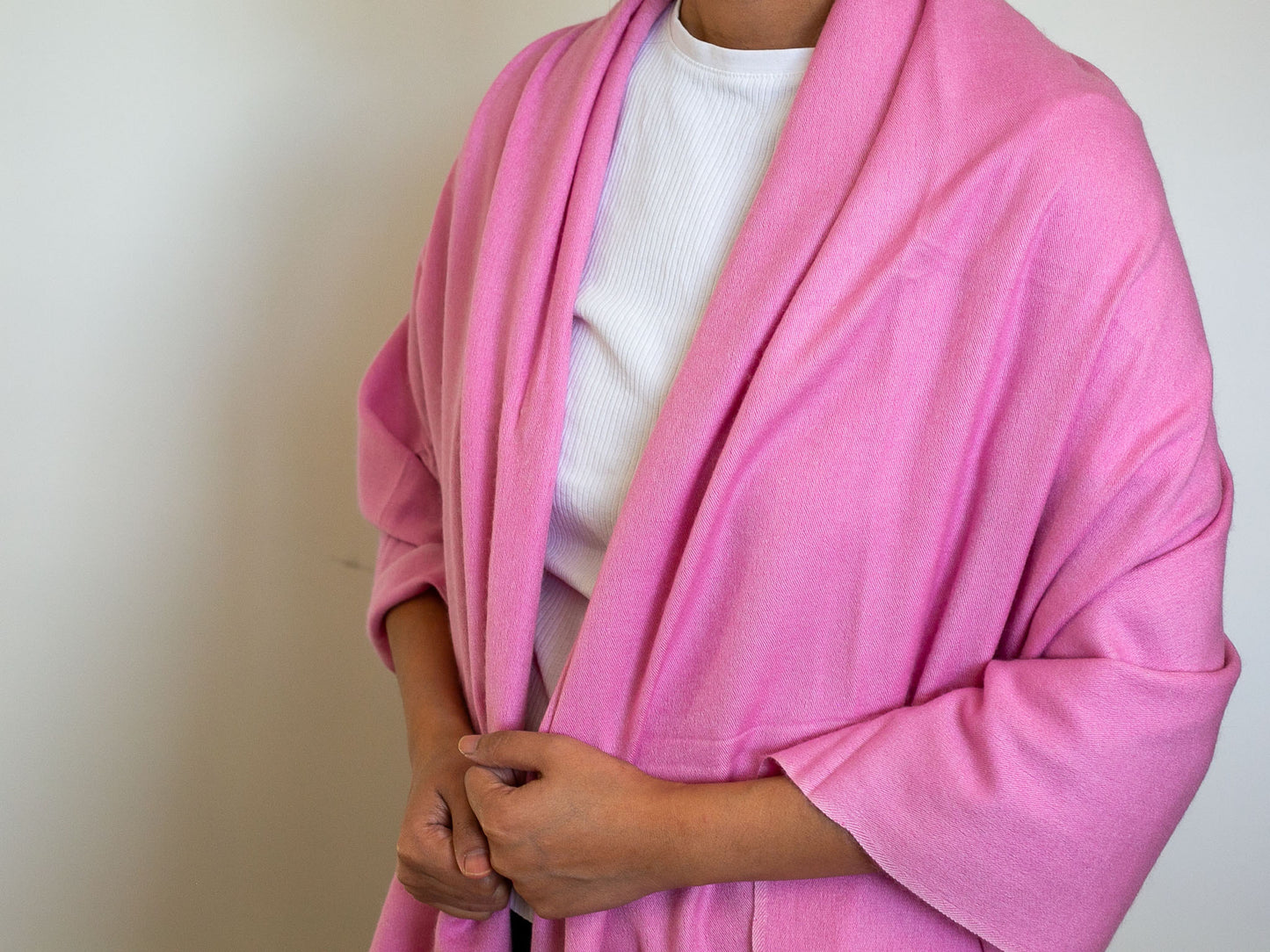 Cashmere and Silk Shawl (2 colours Pink and Yellow)