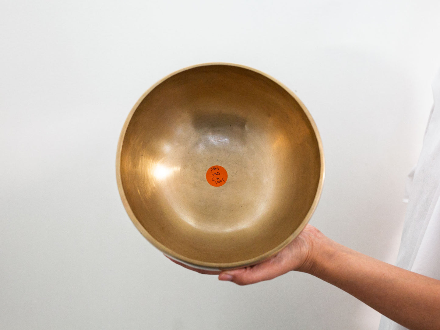 Hand Hammered Moon Singing Bowl - Base Note F#3 190 Hz