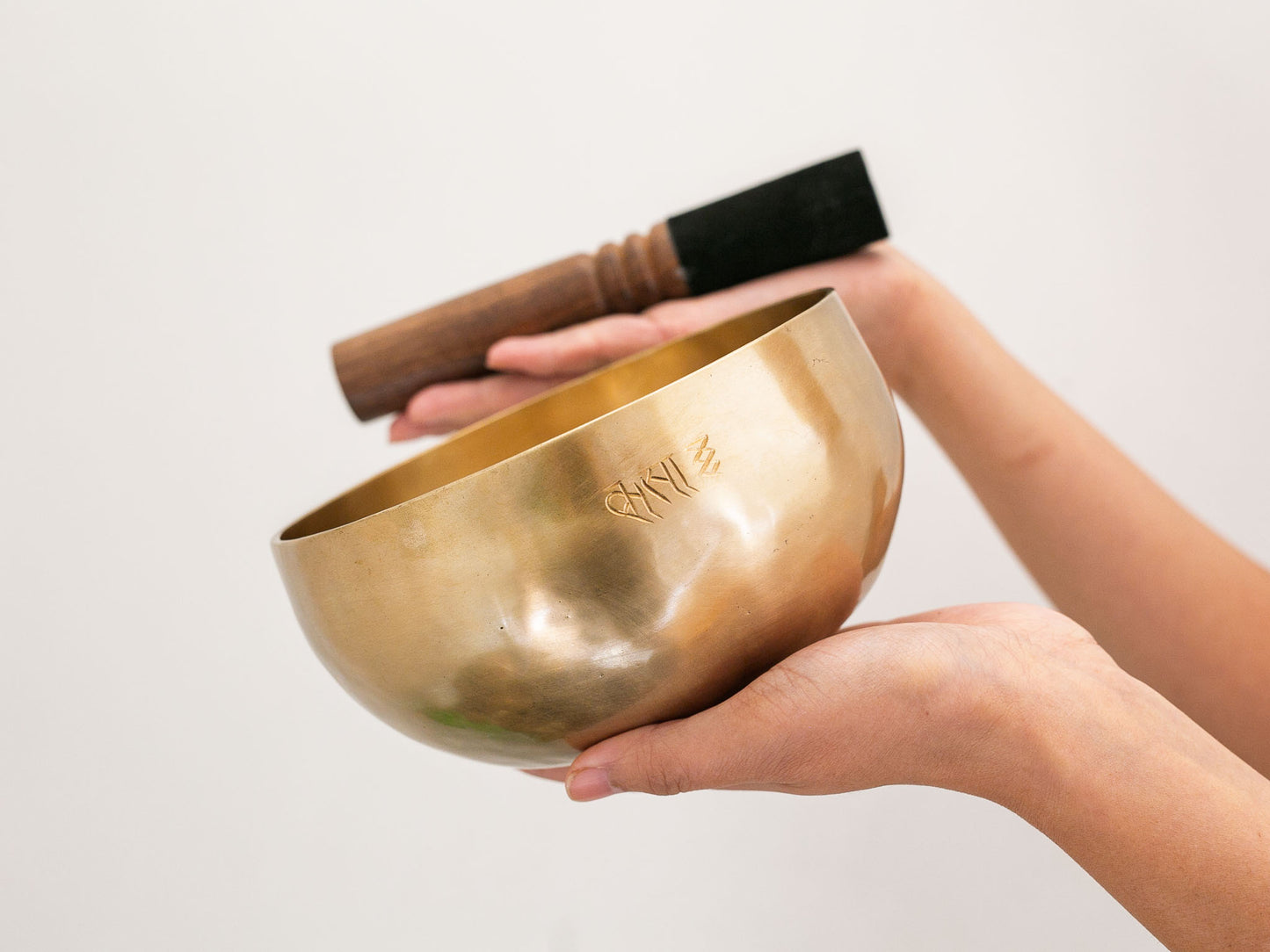 Hand Hammered Moon Singing Bowl - Base Note A#3 235 Hz
