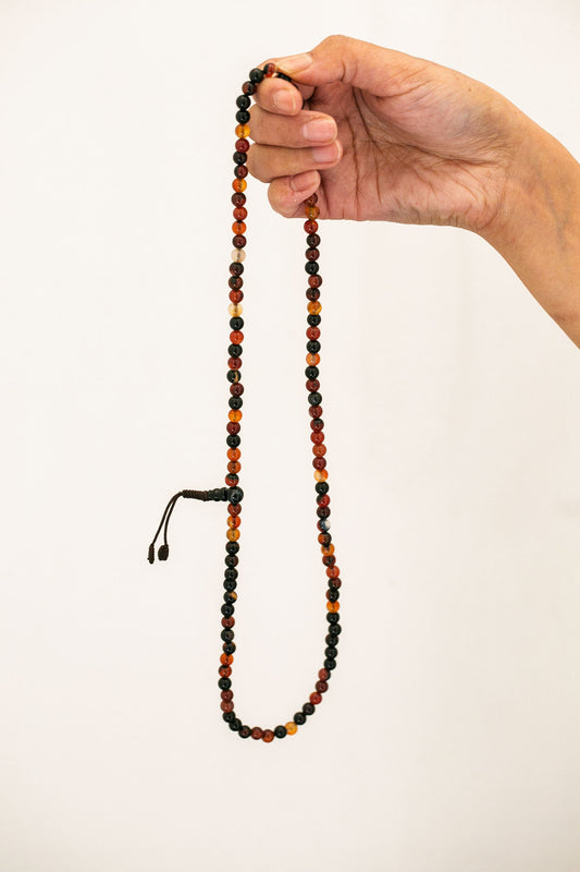 6-7mm 108 beads brown Agate Mala