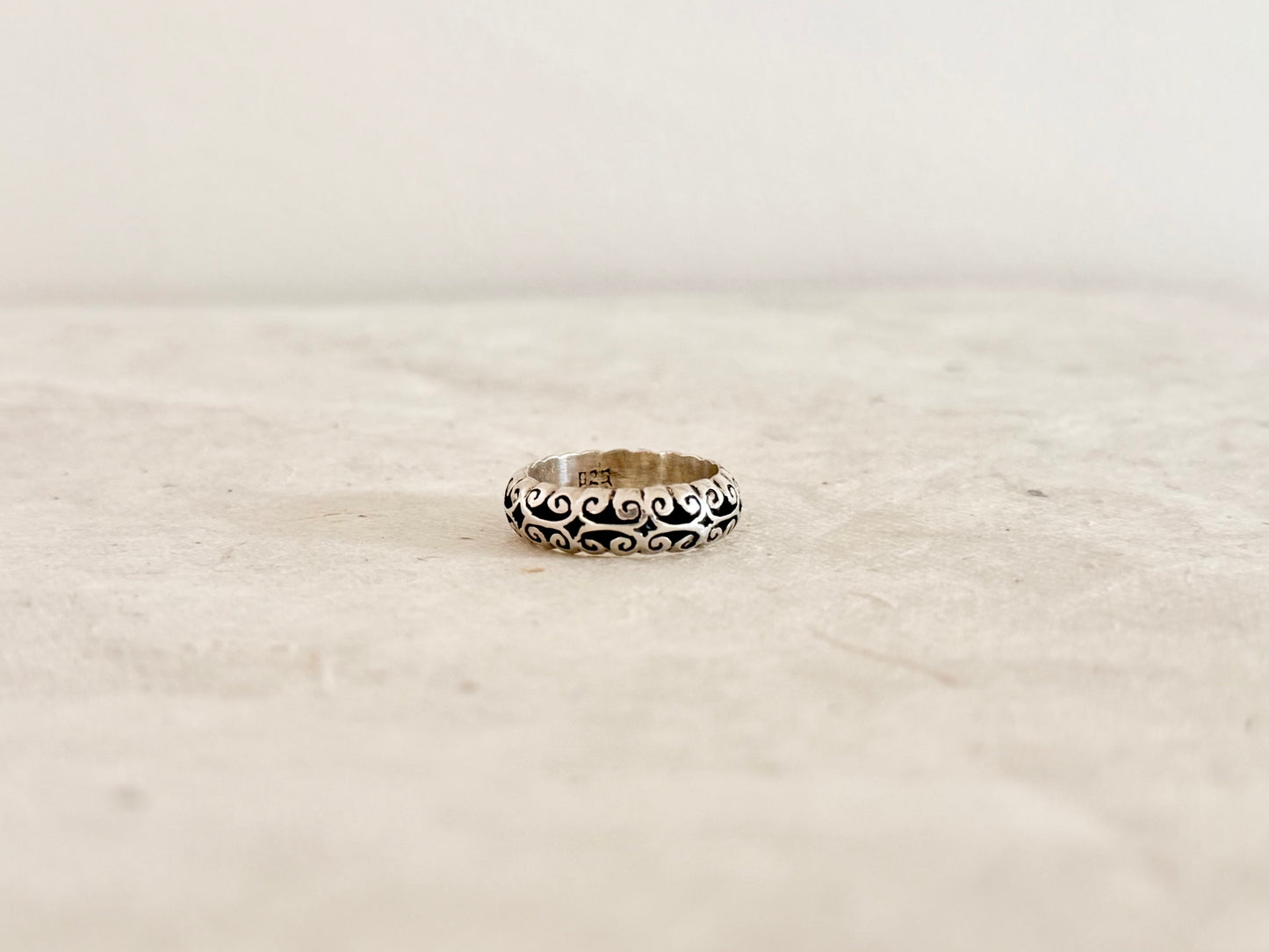Filigree Silver Band