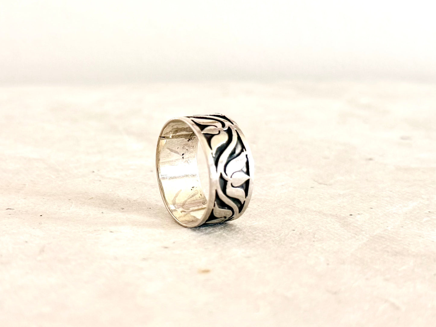 Lotus Sterling Silver Band