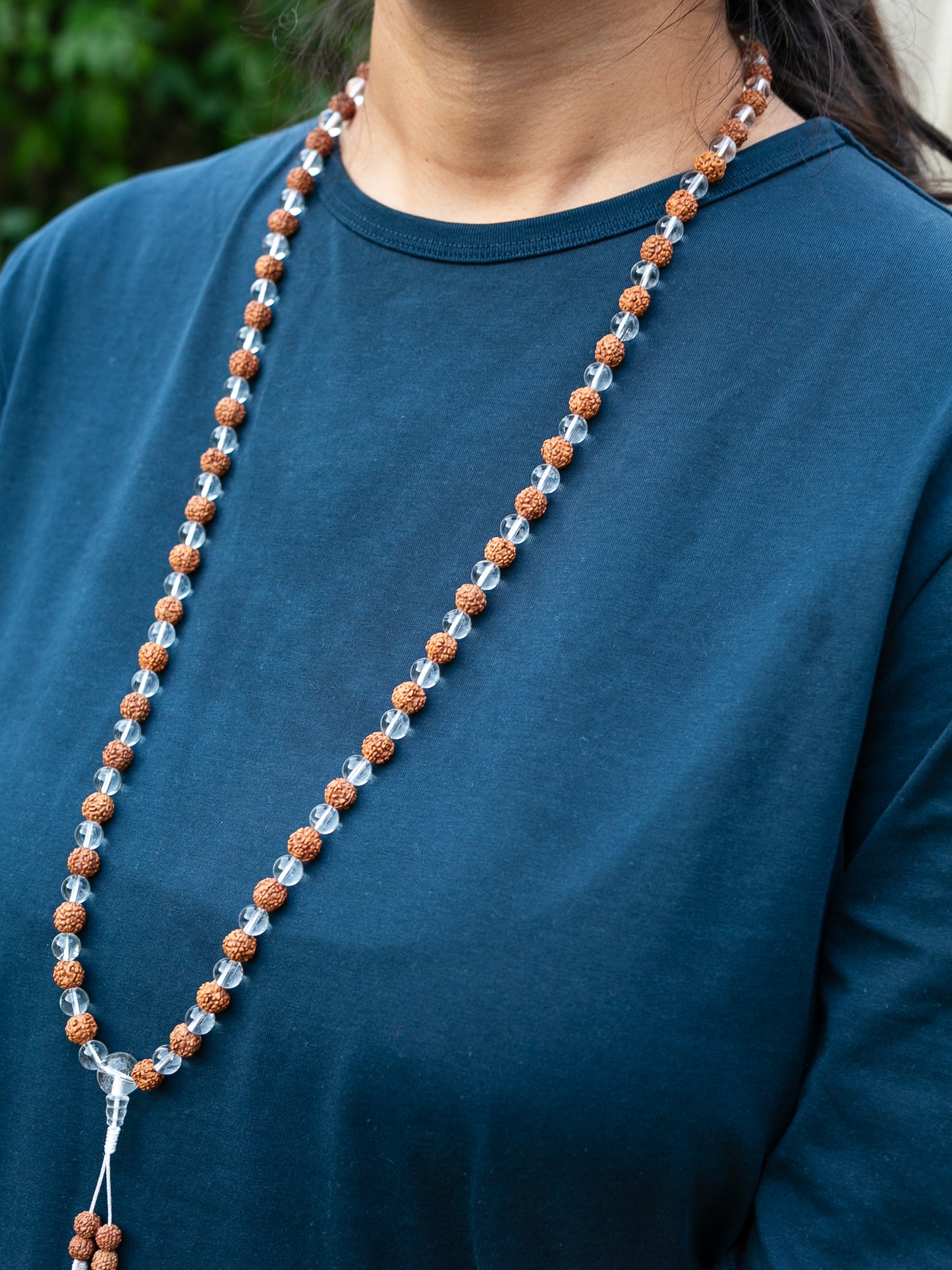 Rudraksha and Crystal Mala