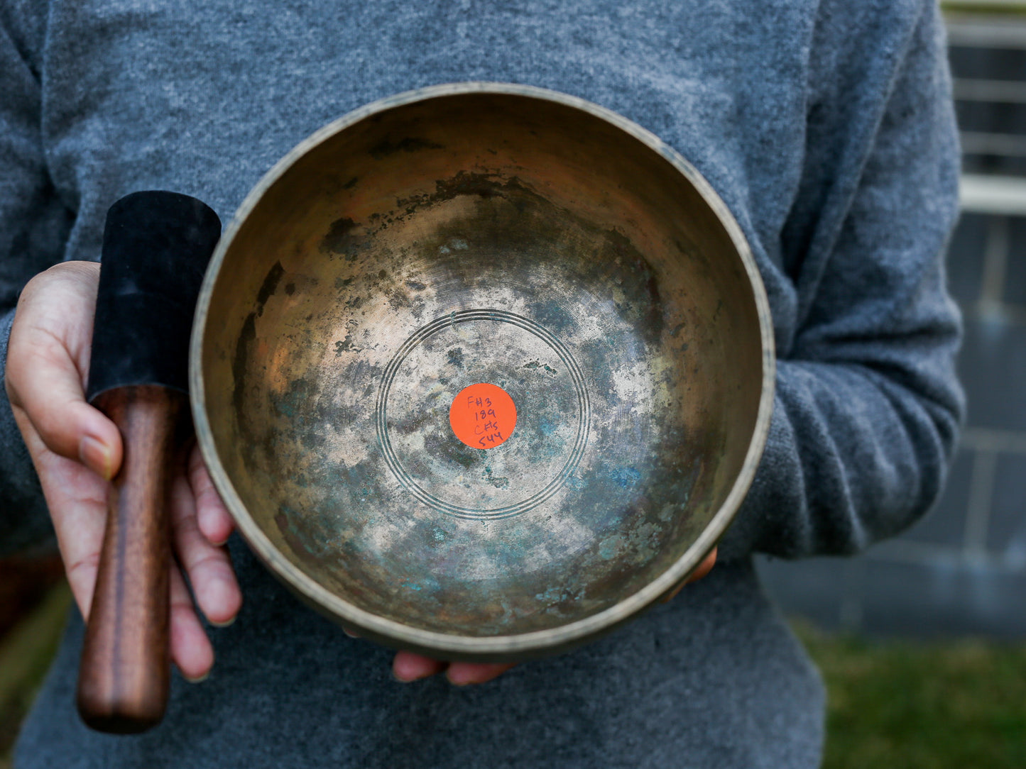 Old 'Tara' Singing Bowl - Base Note F#3 (189 Hz)