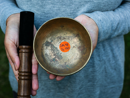 Small Old 'Tara' Singing Bowl - Base Note G#4 (416 Hz)