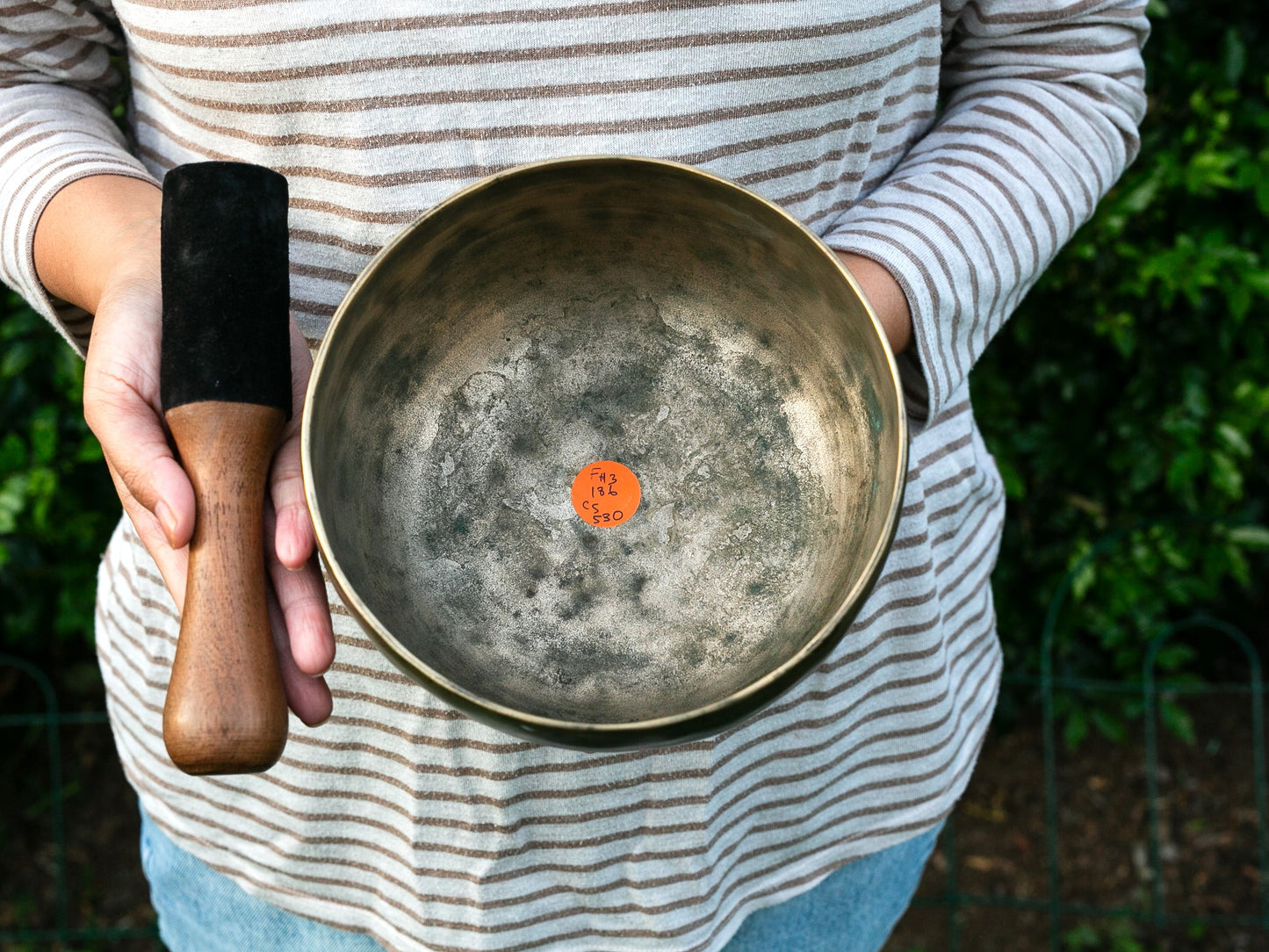 Old 'Tara' Singing Bowl - Base Note F#3 (186 Hz)