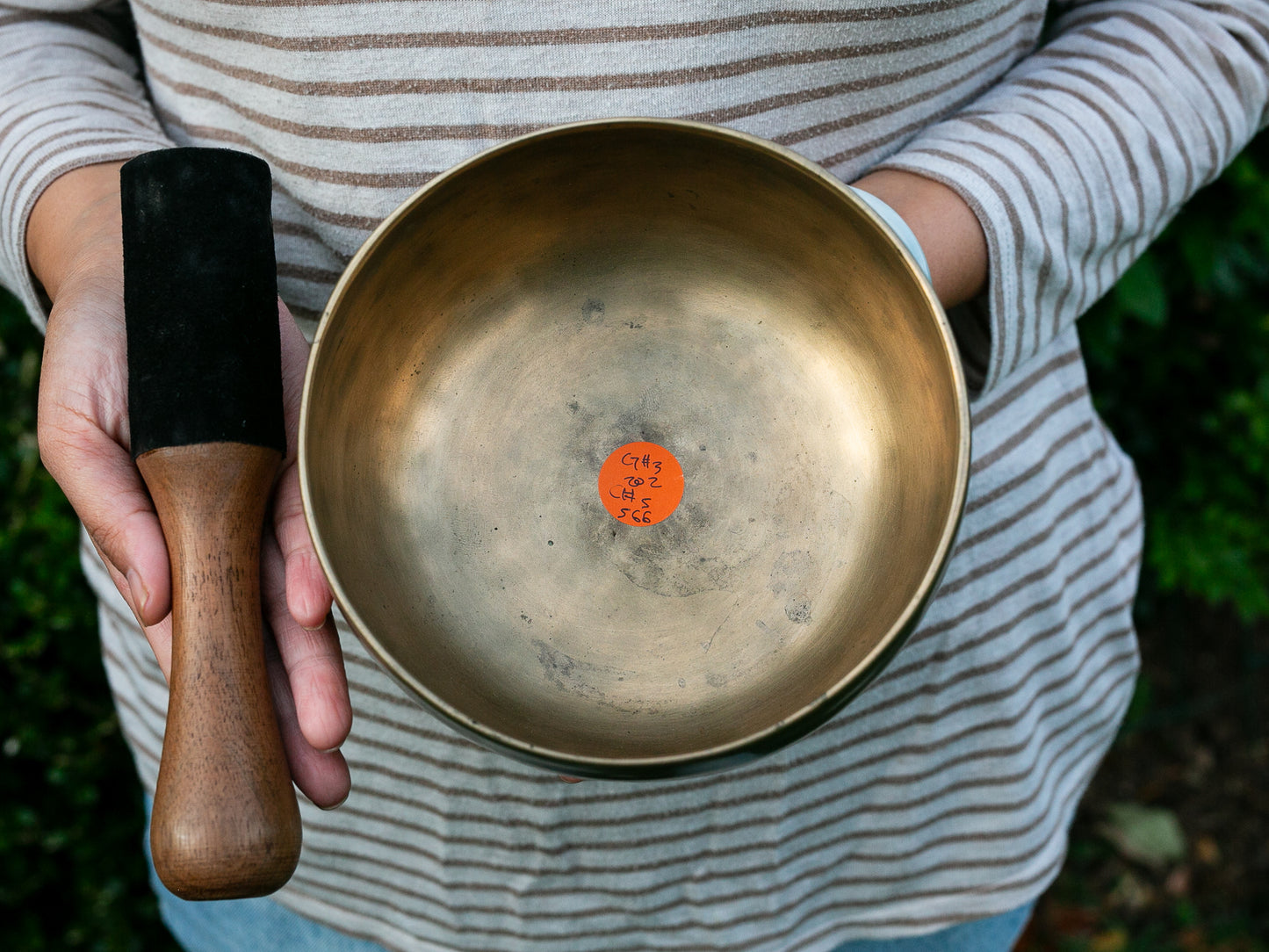 Old 'Tara' Singing Bowl - Base Note G#3 (202 Hz)