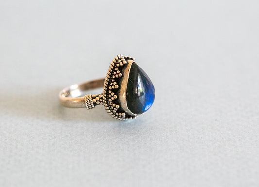 Gemstone and Sterling Silver Ring