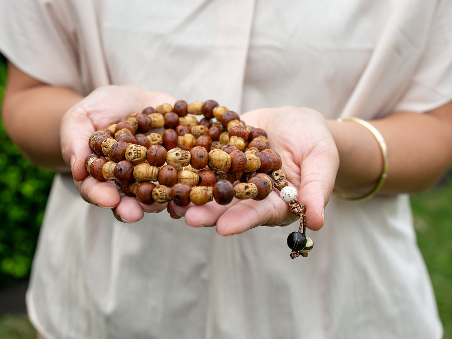 Custom Bodhi and Bone Mala
