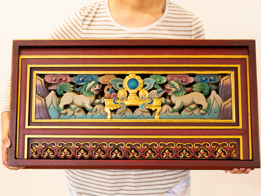 Tibetan Folding Table - Snow Lion