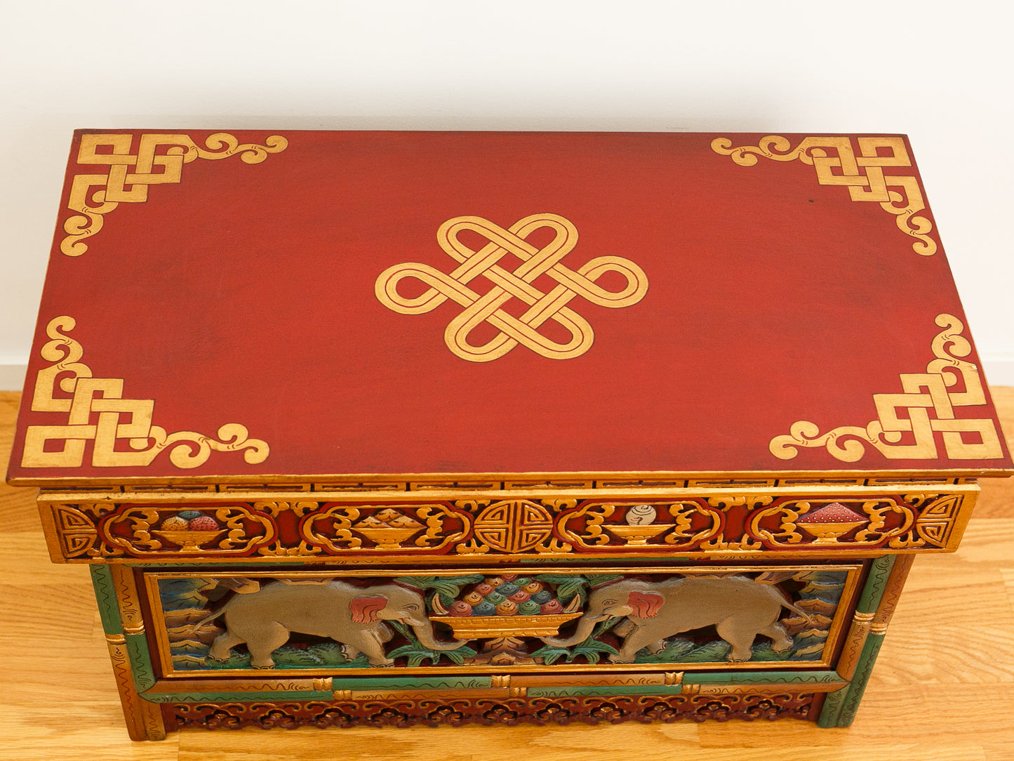 Tibetan Folding Table - White Elephants