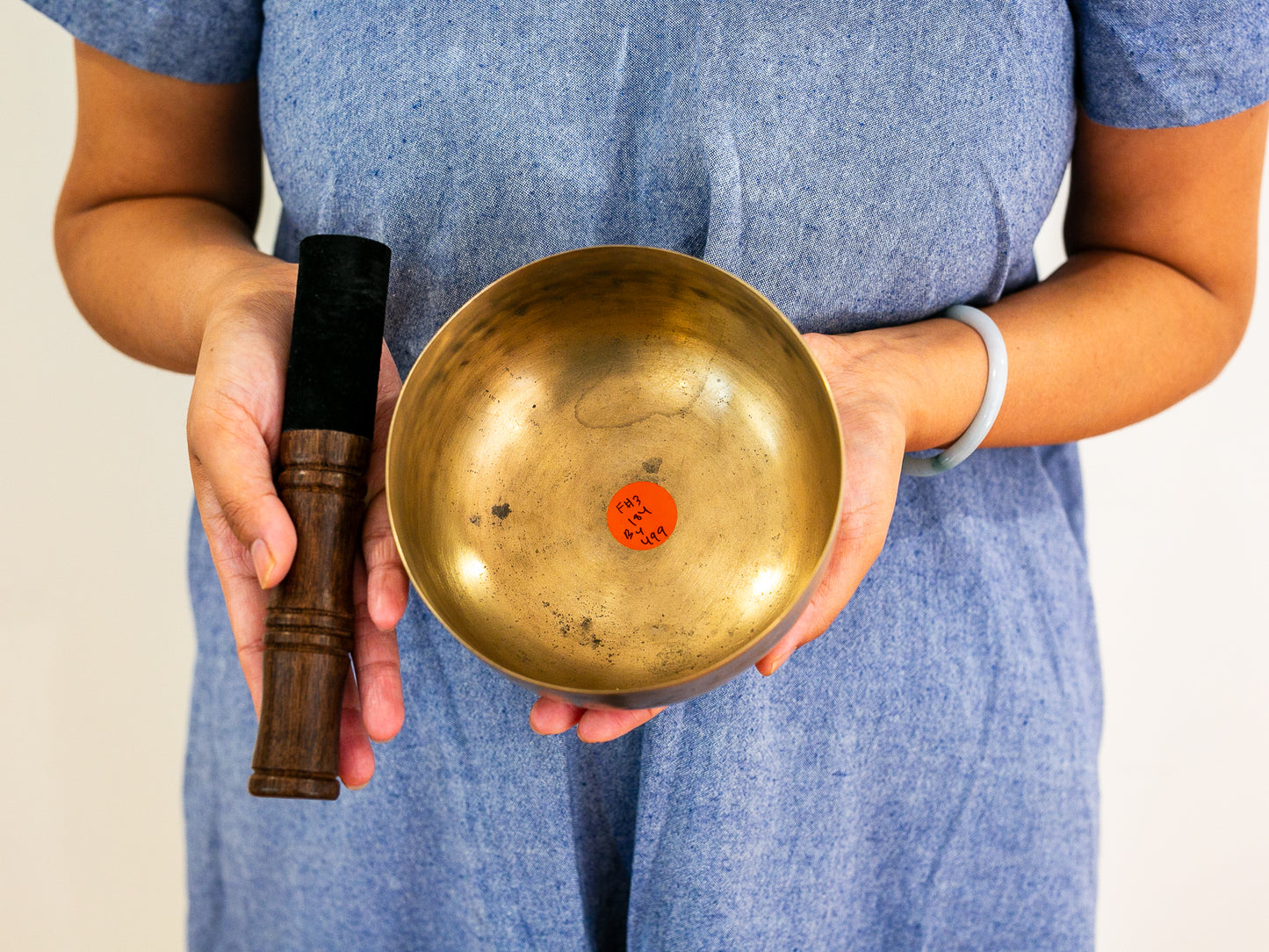 Small Old 'Tara' Singing Bowl - Base Note F#3 (184 Hz)