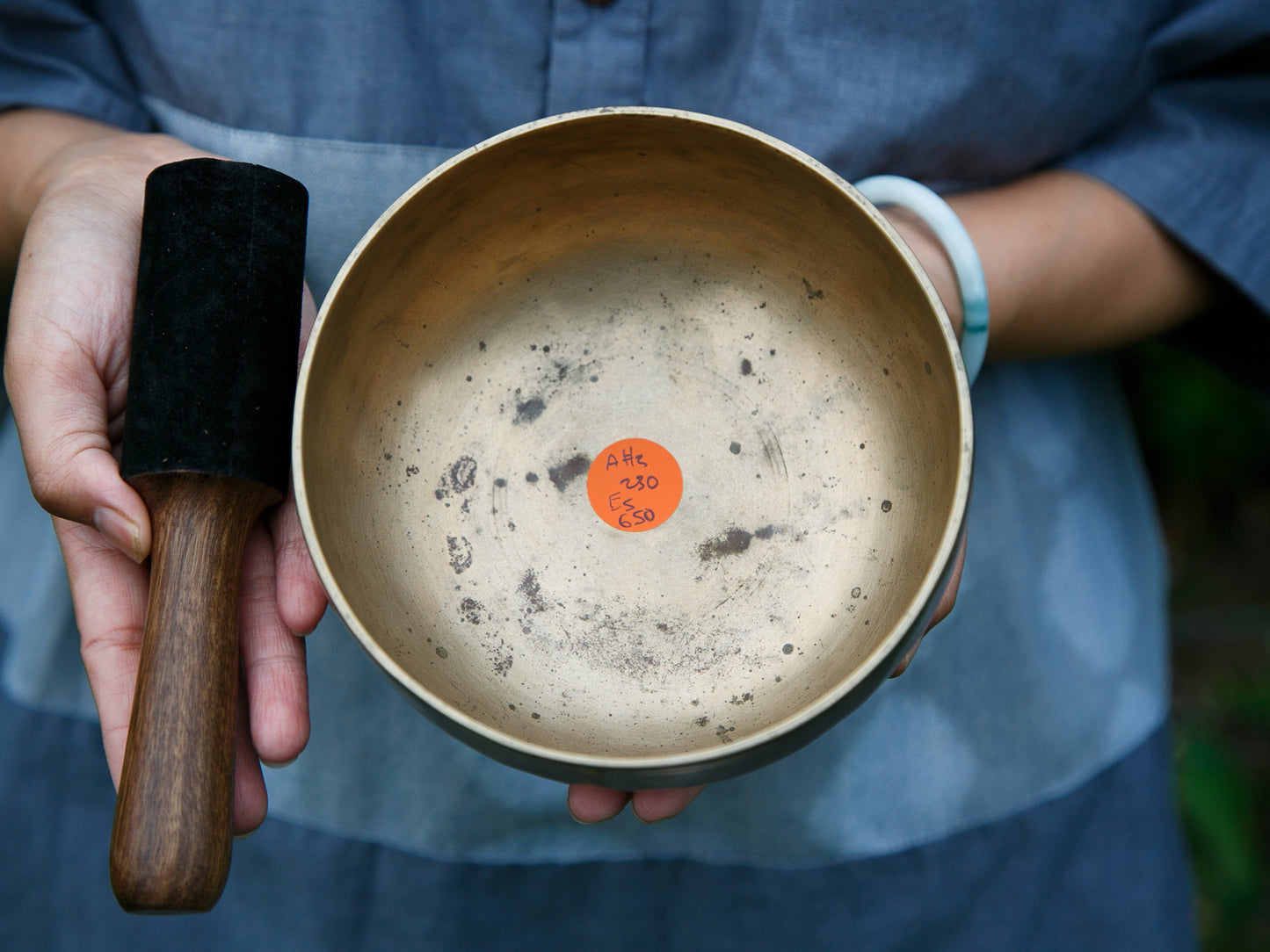 Old 'Tara' Singing Bowl - Base Note A#3 (230 Hz)