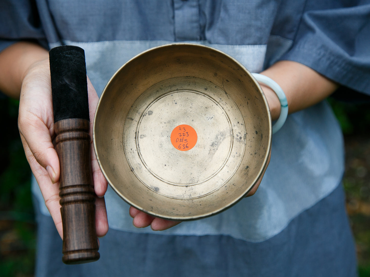 Small Old 'Tara' Singing Bowl - Base Note A3 (223 Hz)