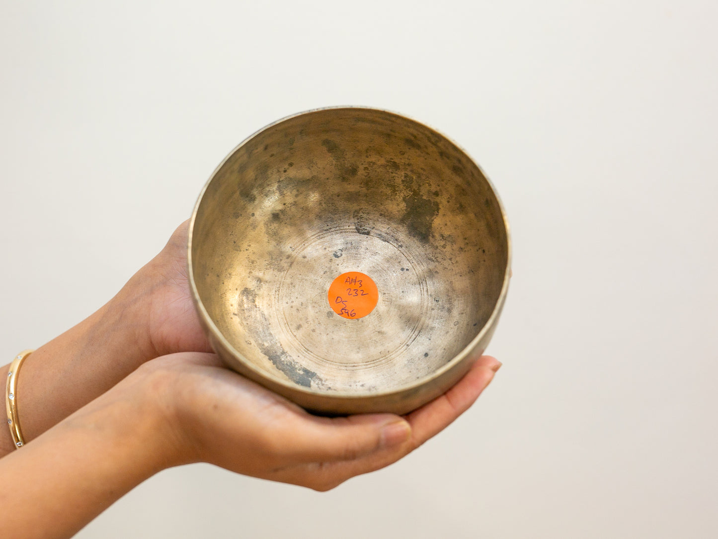 Small Old 'Tara' Singing Bowl - Base Note A#3 (232 Hz)