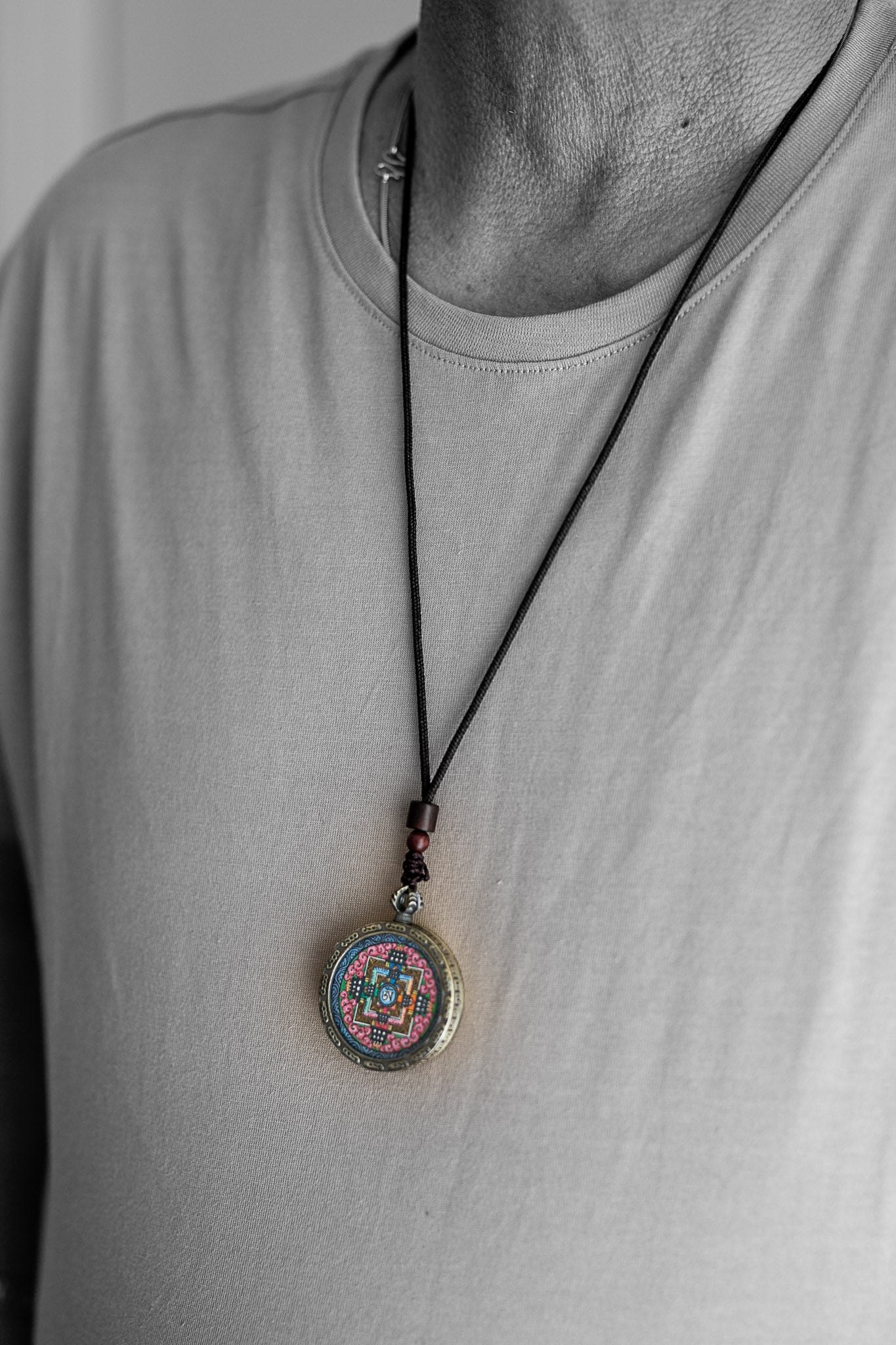 Om Mandala Thangka Pendant
