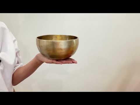 Hand Hammered Moon Singing Bowl - Base Note F4 356 Hz