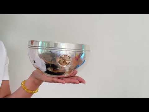 Silver Moon Singing Bowl - Base Note C4 (263 Hz)