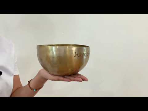 Hand Hammered Moon Singing Bowl - Base Note A#2 117 Hz