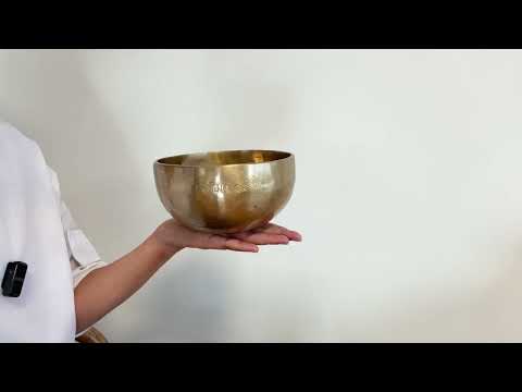 Hand Hammered Moon Singing Bowl - Base Note D3 146 Hz