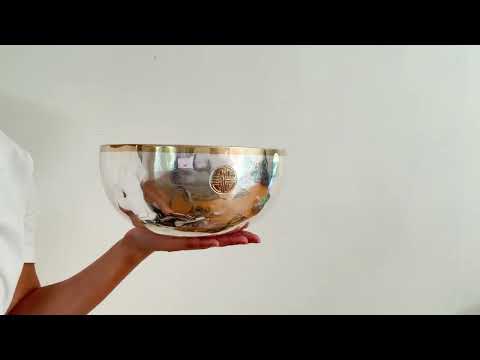 Silver Moon Singing Bowl - Base Note D#3 (153 Hz)