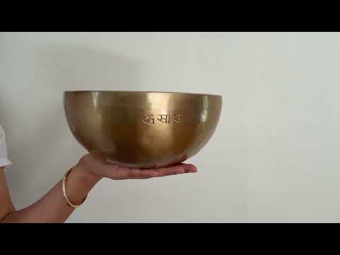 Hand Hammered Moon Singing Bowl - Base Note F3 173 Hz