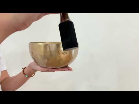 Hand Hammered Moon Singing Bowl - Base Note F#3 179 Hz