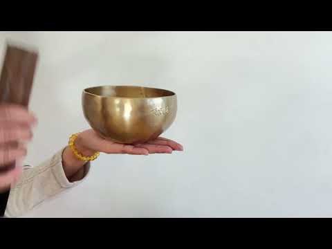Hand Hammered Moon Singing Bowl - Base Note F4 357 Hz