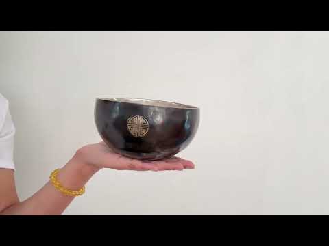 Silver Moon Singing Bowl - Base Note E4 (333 Hz)