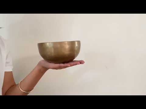 Small Hand Hammered Singing Bowl - Base note F#4 (369 Hz)