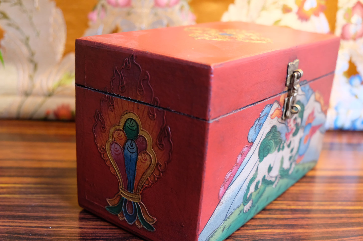Snow Lion and Precious Jewel - Tibetan Chest