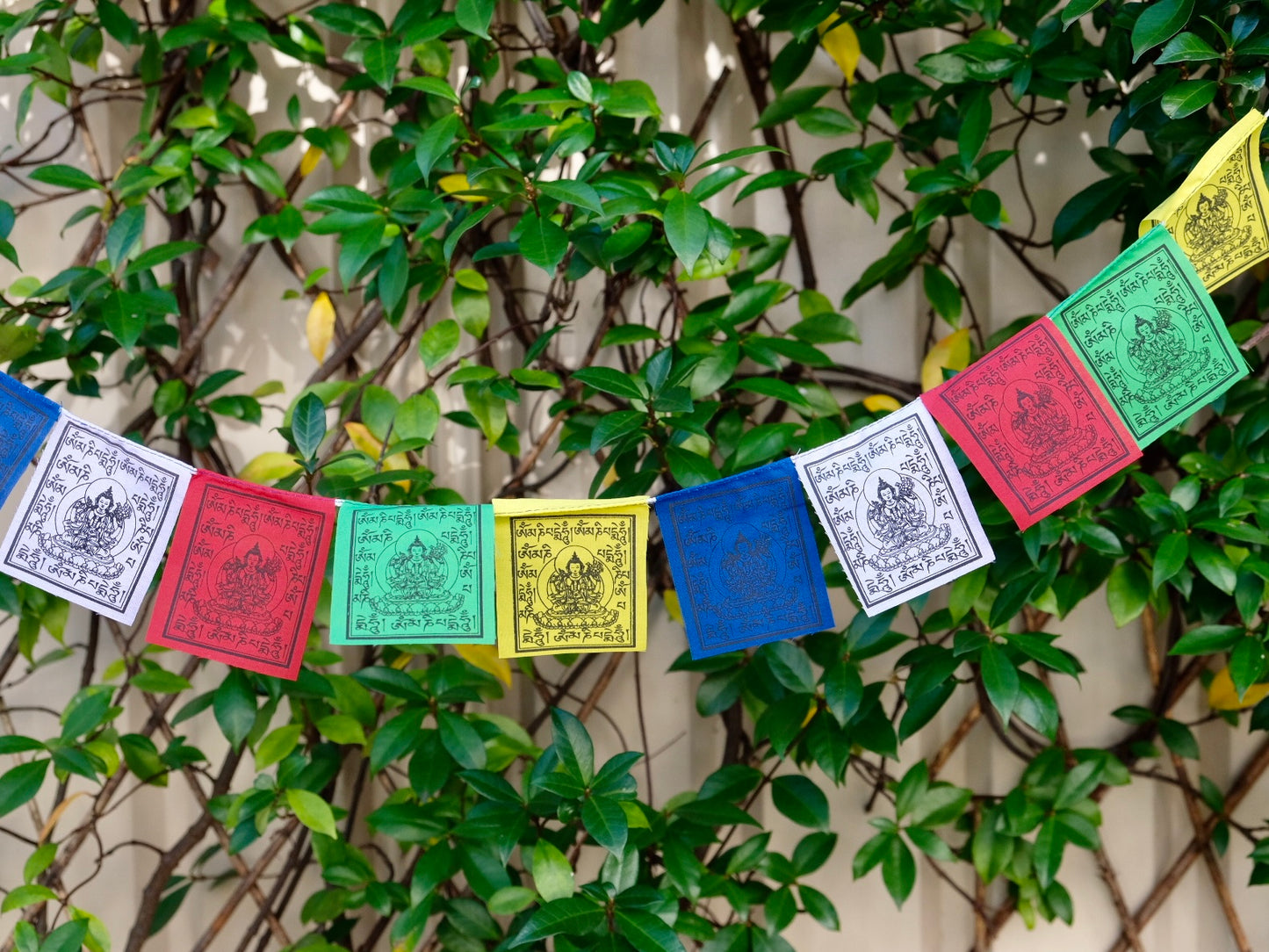 Mini Prayer Flags - Chenrezig and Compassion Mantra