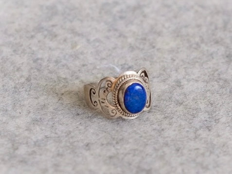 Lapis lazuli and 925 silver ring #2