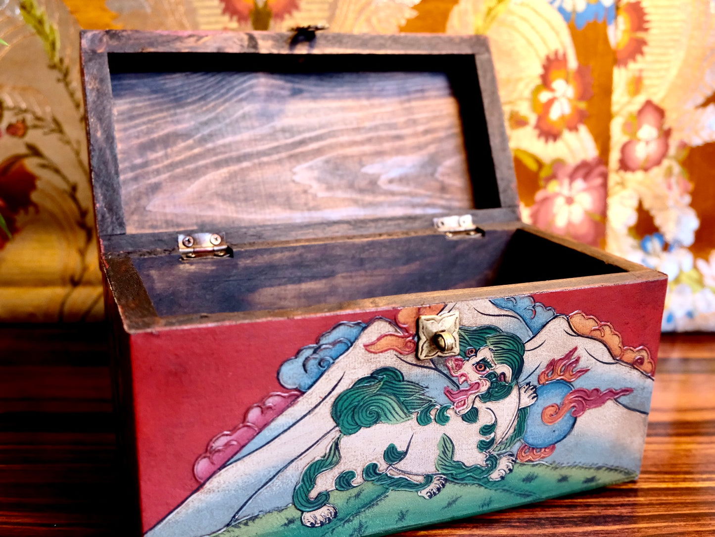Snow Lion and Precious Jewel - Tibetan Chest