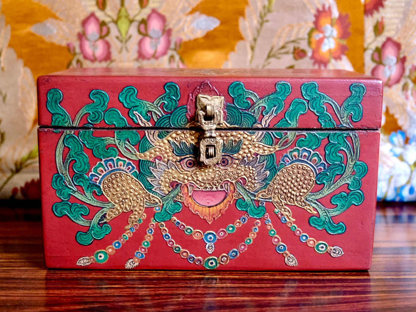 Garuda and Golden Fish - Tibetan Chest