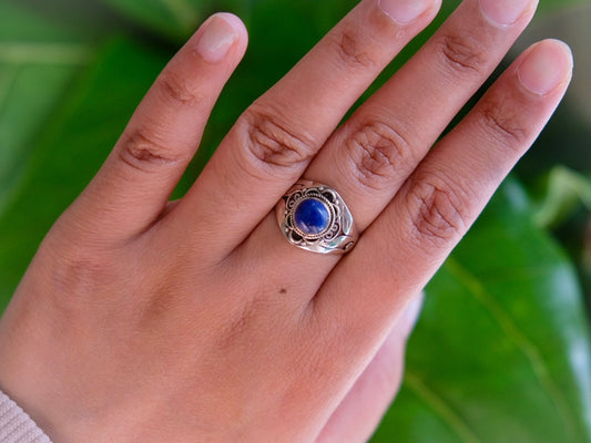 Lapis lazuli and 925 silver ring