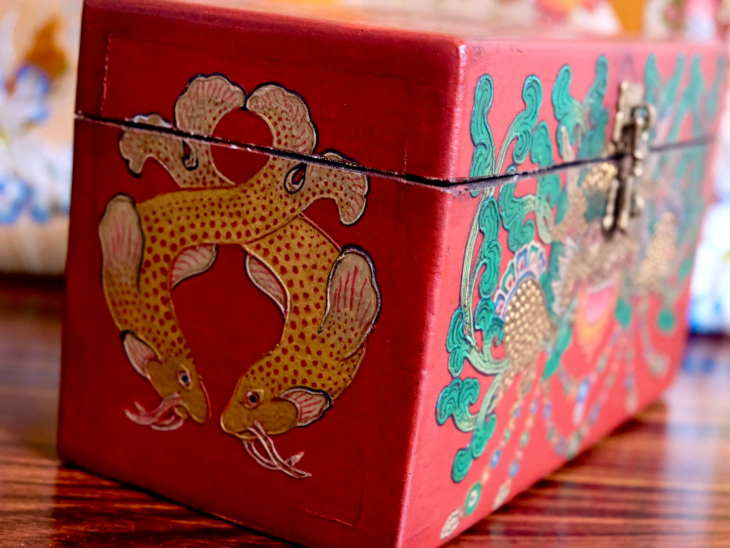 Garuda and Golden Fish - Tibetan Chest