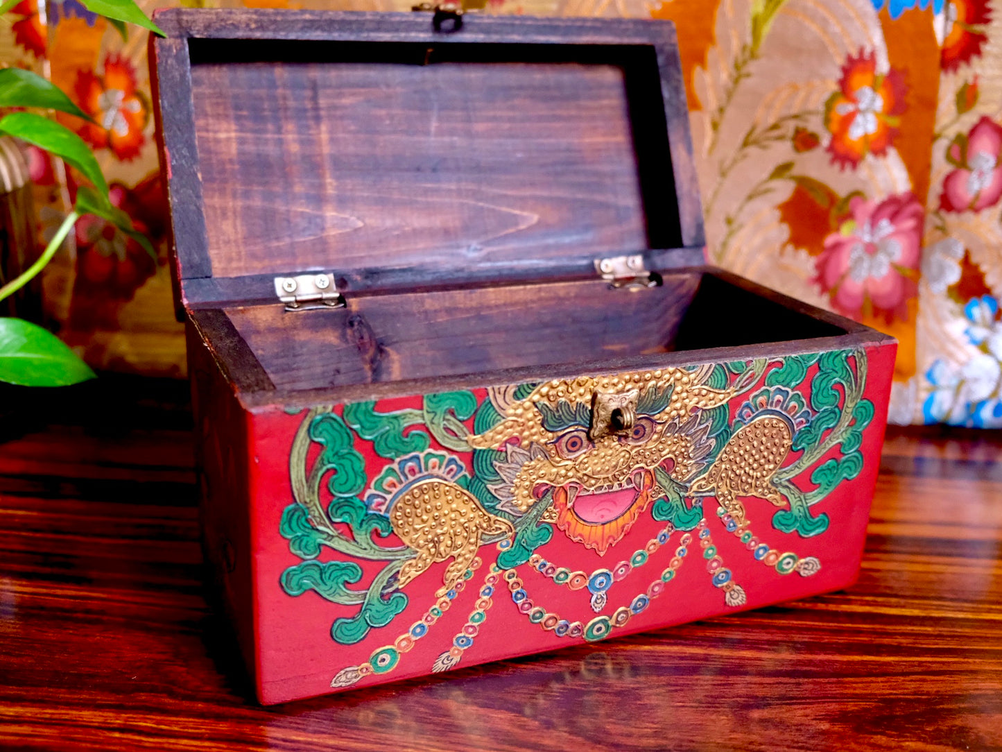 Garuda and Golden Fish - Tibetan Chest
