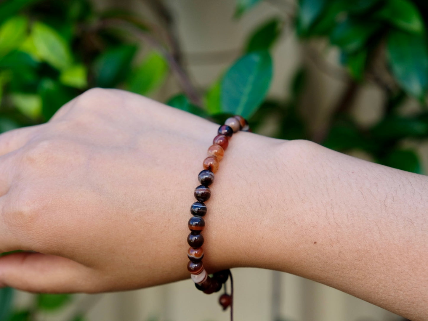 Stackable Agate Mala Bracelet