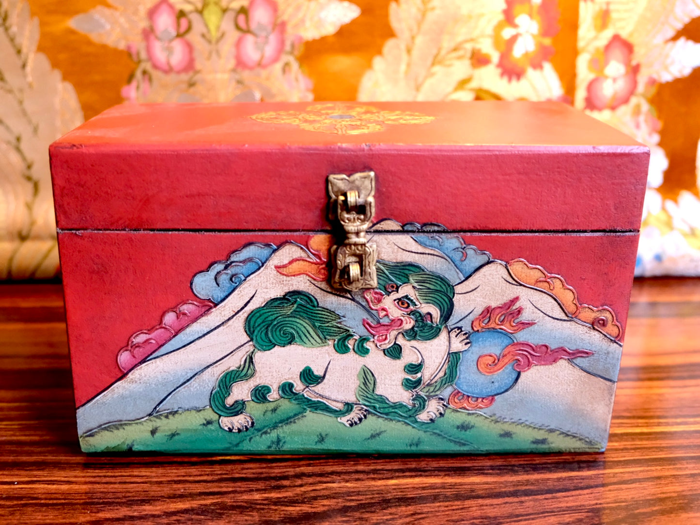 Snow Lion and Precious Jewel - Tibetan Chest