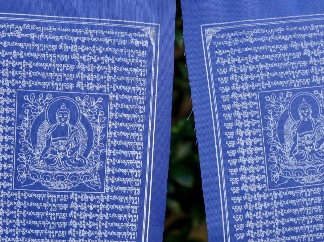 Medicine Buddha Prayer Flag - 1.5 metres long