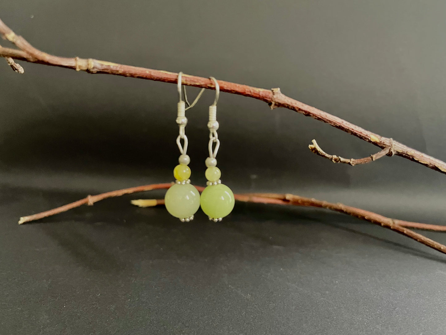 Onyx Silver Earring