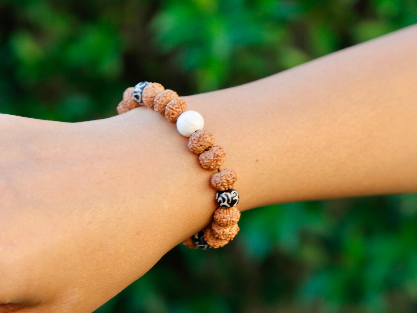Rudraksha and Compassion Mala Bracelet