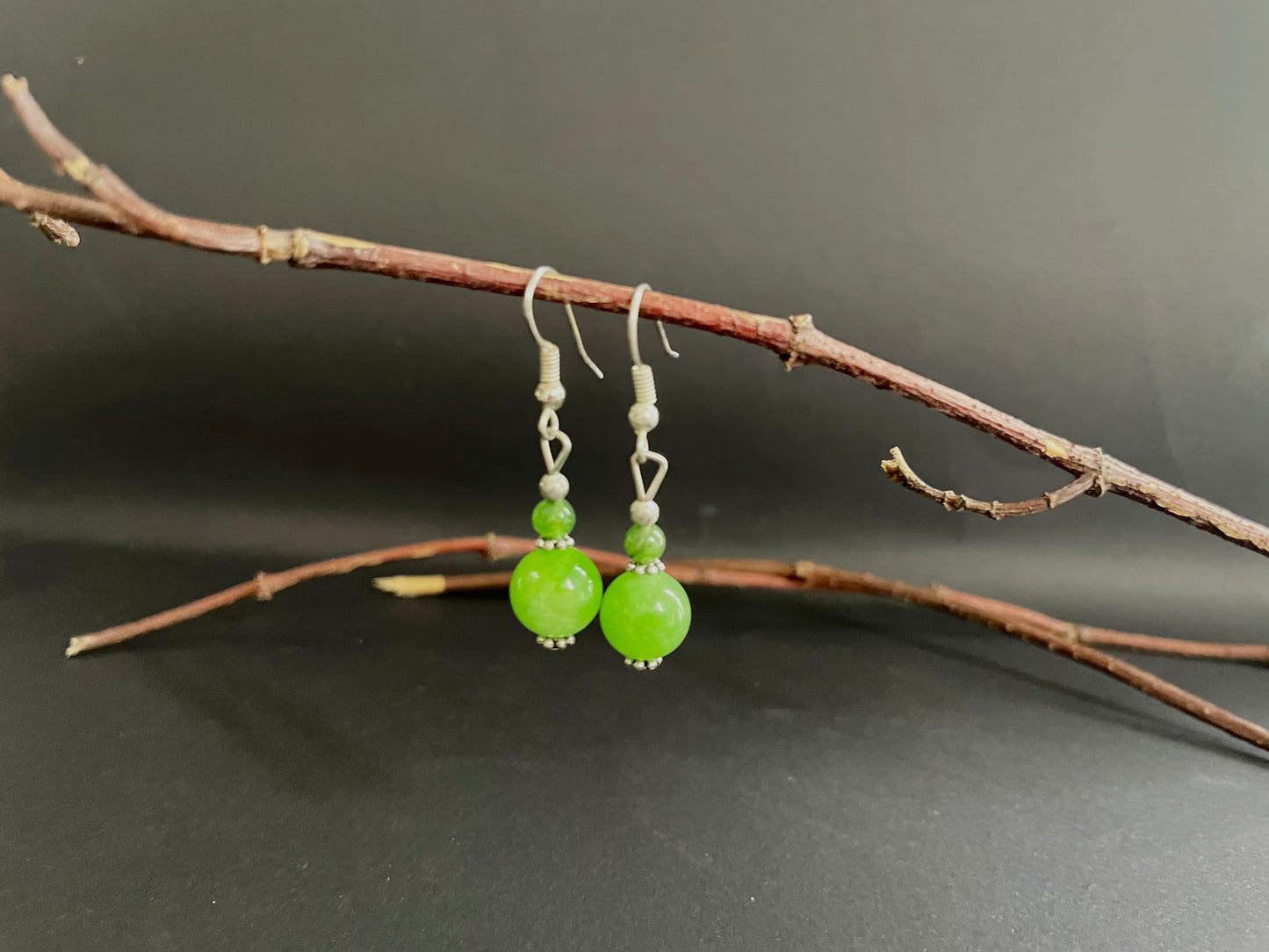 Onyx Silver Earring