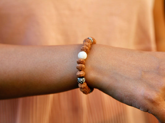 Rudraksha and Compassion Mala Bracelet