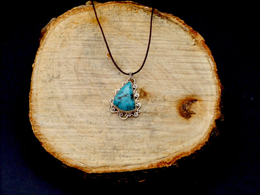 Turquoise and Silver Pendant