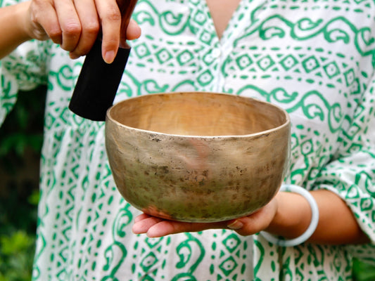 Old 'Tara' Singing Bowl - Base Note A3 (217 Hz)