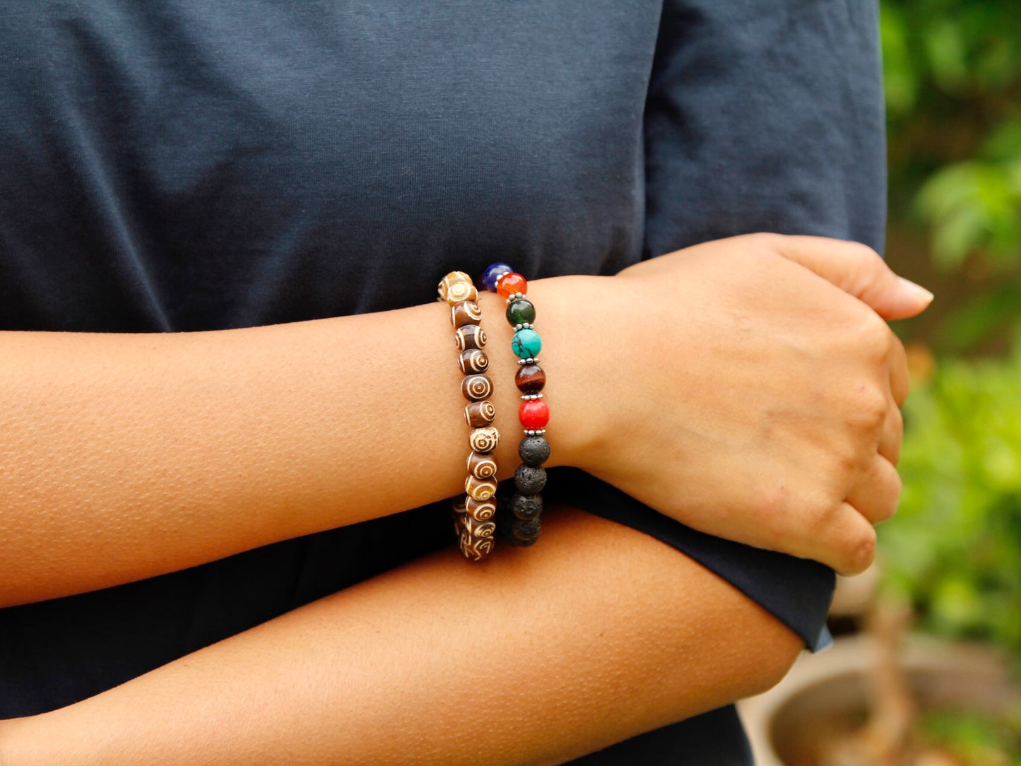 Bone mala bracelet