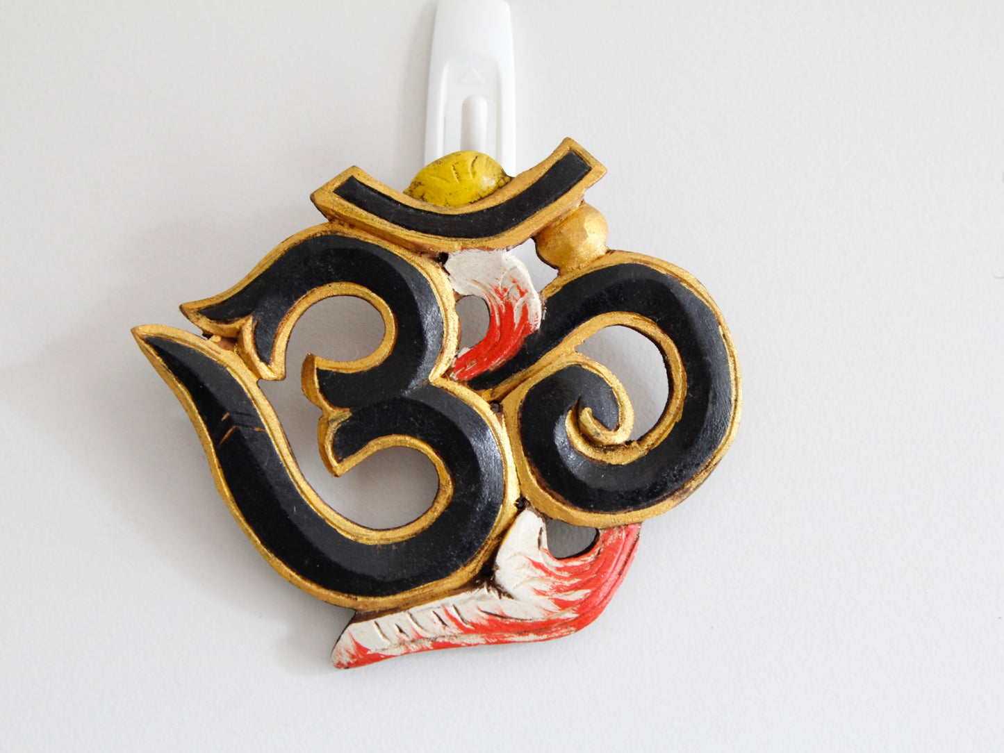 Small 14.5 cms OM Wooden Wall Hanging