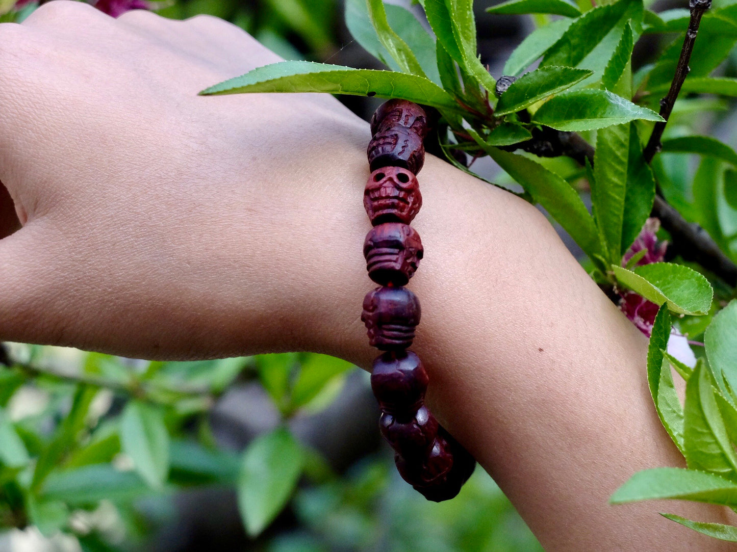 Impermanence Red Sandalwood Mala Bracelet